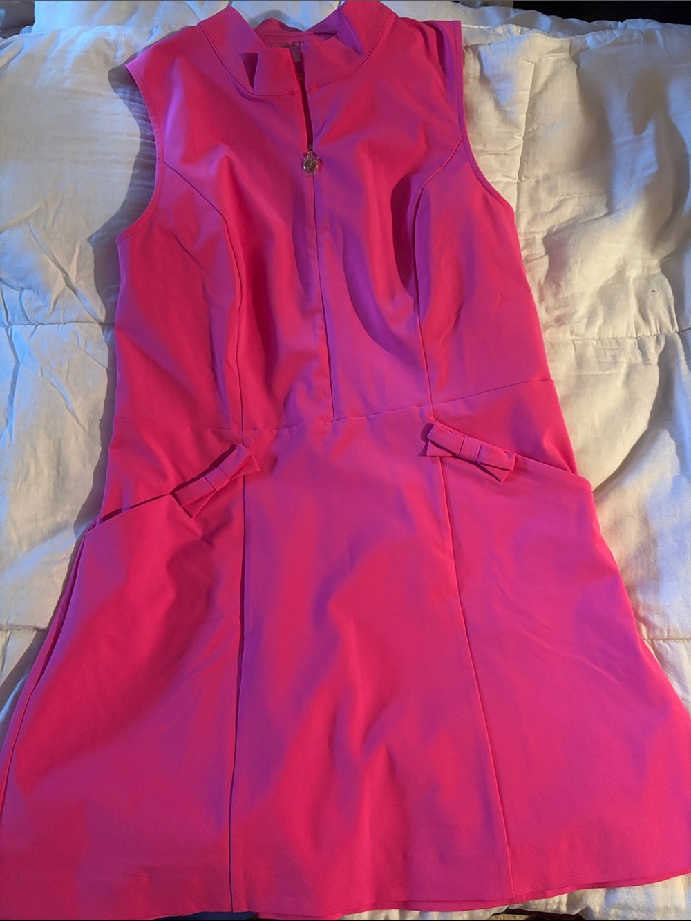 Lilly Pulitzer Luxletic Activewear Size 14 Bright Hot Pink Sleeveless Dress